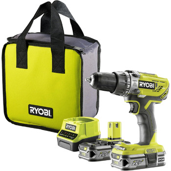 Ударний дриль-шуруповерт (2 шт. акумулятор 2,5 Ач, 18 В, функція ударного дриля, із зарядним пристроєм, світлодіодне підсвічування