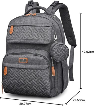 Пеленальний рюкзак, дитячий пеленальний рюкзак лікарняний пологовий дорожній рюкзак з пеленальним килимком та ізольованими кишеням