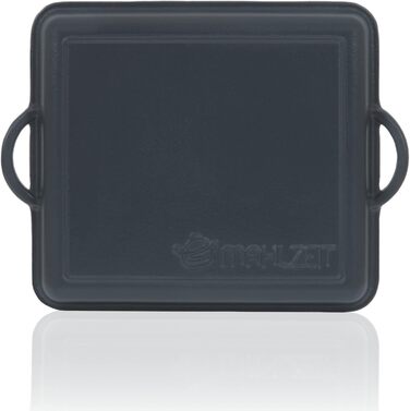 Чавунна емальована жаровня Mahlzeit 10,5 л Blue Berry жаровня 2в1 зі сковородою жаровня з кришкою, безпечна для духовки, емальован