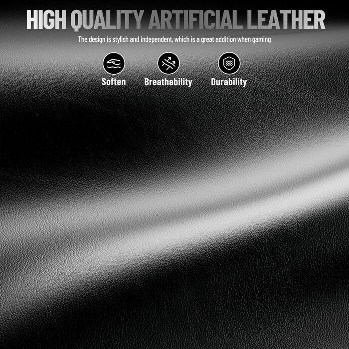 Ергономічне ігрове крісло зі штучної шкіри з функцією масажу, ігрове крісло з висувною підставкою для ніг, зручне офісне крісло/комп&39ютерне крісло з вантажопідйомністю 135 кг для домашнього офісу, чорно-біле.