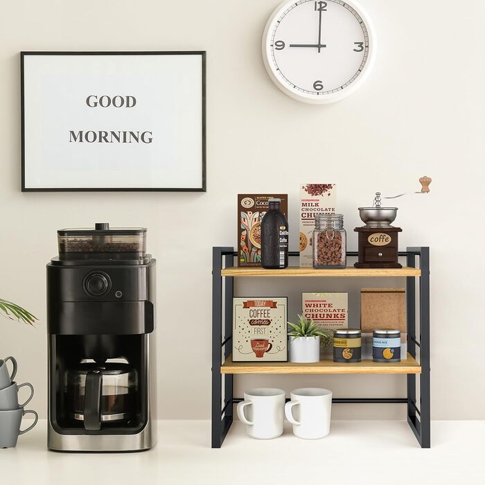 Дерев&39яний органайзер для настільних полиць, міні-настільна полиця для зберігання книг, настільні полиці для робочого столу та комода (чорний)