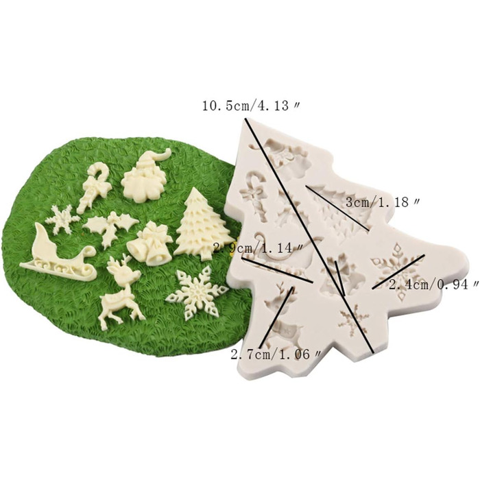 Набір із 2 силіконових форм для випічки на різдво TheStriven