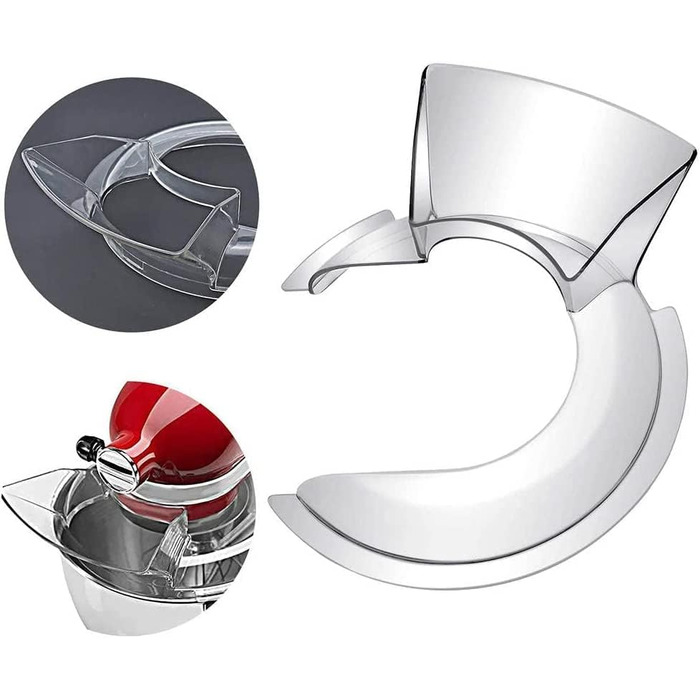 Захист від бризок 5KN1PS для миски з нержавіючої сталі KitchenAid 3 л, 4,5 л і 4,8 л (кухонний комбайн ARTISAN, CLASSIC, ULTRA)