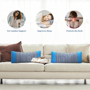 Гречана подушка, гречана подушка для шиї на блискавці (синя)