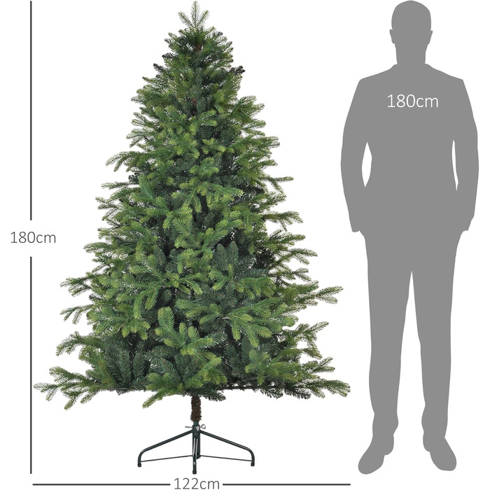 Штучна ялинка 183 см зелена HOMCOM