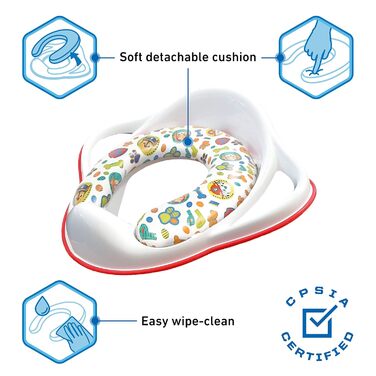 М&39яке сидіння для унітазу Paw Patrol, переносний горщик, знімна подушка, легко чиститься, антипригарне, легке, від 18 місяців, в
