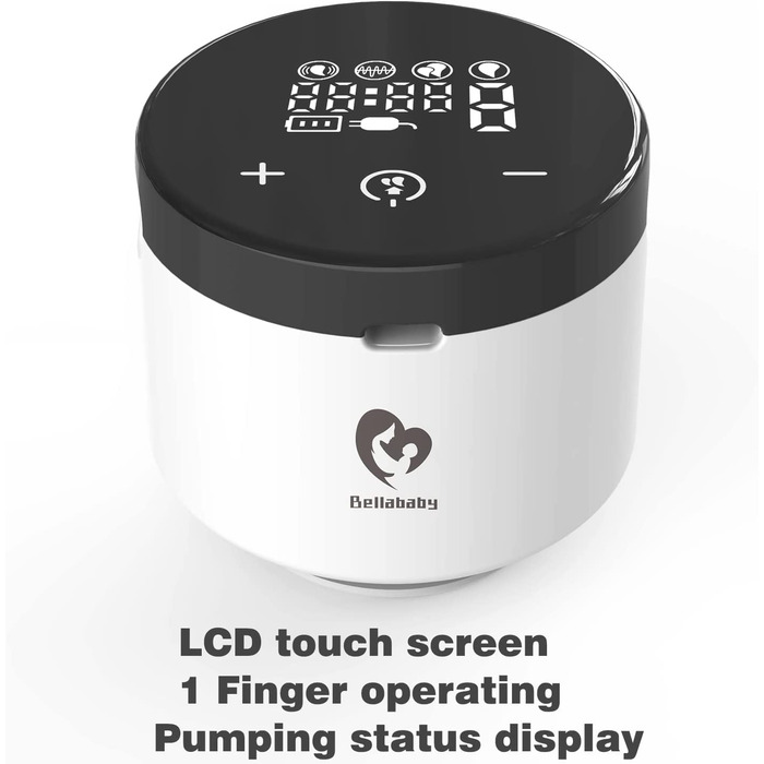 Електричний молоковідсмоктувач Portable 2Ser, Bellababy, подвійний Hands-Free з сенсорним РК-дисплеєм, акумуляторний Hands-Free з