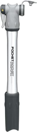 Повітряний насос TOPEAK Pocket Rocket, один розмір, до 110 PSI, алюміній, сріблястий
