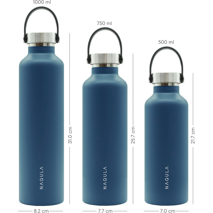 Термос об&39ємом 750 мл з ручкою для перенесення та знімним заварювачем для чаю або фруктів. Герметична пляшка з нержавіючої сталі, підходить для газованих напоїв, ізольована, зберігає напої гарячими та холодними. (Синій) Синій 750 мл