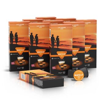 Кавові капсули Martello GRANDE LUNGO — 100 шт. (10x10), 6 г, UTZ-сертифікат, для кавоварок Martello