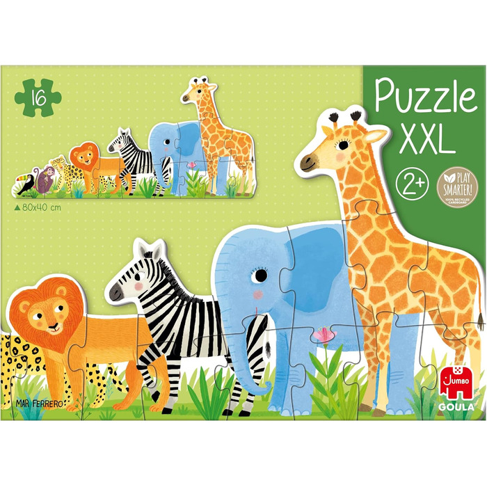 Пазл XXL&39 - Джунглі, від малого до великого, від 2 років, 53426 - &39
