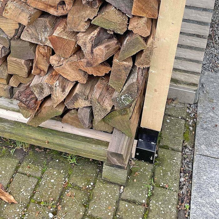 Допоміжний пристрій для укладання дров Wiltec, комплект з 2 шт., 335 x 85 x 130 мм, допоміжний пристрій для укладання дров, підставка для дров та розпалу, тримач для дров