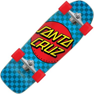 Скейтборд Santa Cruzer, класичний, в крапку, синій