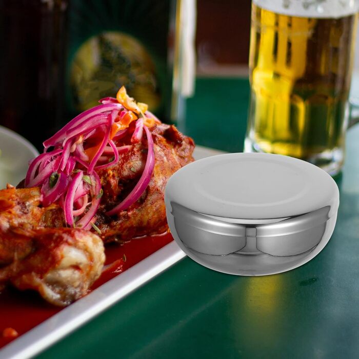 Миски з нержавіючої сталі Toyvian з кришками, набір із 3 глибоких мисок для рису та супу, маленькі металеві миски з подвійними стінками, ізольовані миски для рису для салату, закусок та зберігання.