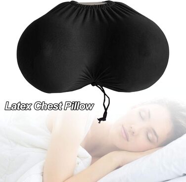 Жіноча подушка для грудей, штучна подушка для грудей, плюшева подушка для пар та подарунків на день народження, м&39яка подушка для сну з піни з ефектом пам&39яті 29 x 20 x 14 см, чорна