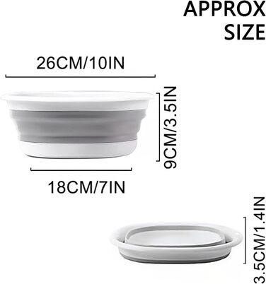 Складна миска, 2 шт. и Кошик для білизни Складна кругла миска для прання 26 см Портативна миска для кемпінгу Складна миска для прання для домашньої кухні Компактний контейнер для зберігання