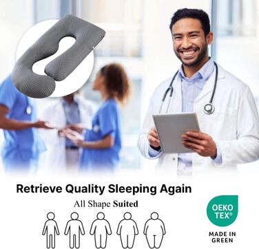 Подушка для вагітних ALLOPERA, подушка для всього тіла для вагітних 57 дюймів, зі знімним чохлом, який можна прати - підтримка для сну для ніг, спини, шиї, плечей, стегон, живота для вагітних, 100 бавовна, чиста бавовна/смужка