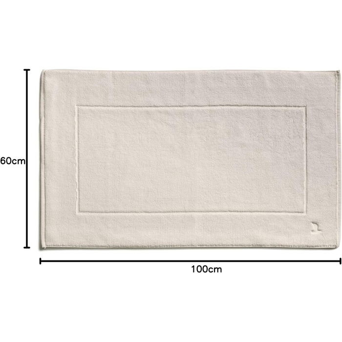 Килимок для ванної MVE Superwuschel 60 x 100 см зі 100 бавовни, Nature 100 x 60 см (прямокутний) Nature