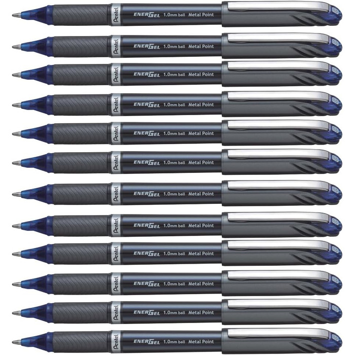 Ручка Pentel Energel Plus Liquid Gel Plus, діаметр кульки 1,0 мм 0,5 мм ширина лінії, 12 шт. , синя BL30C