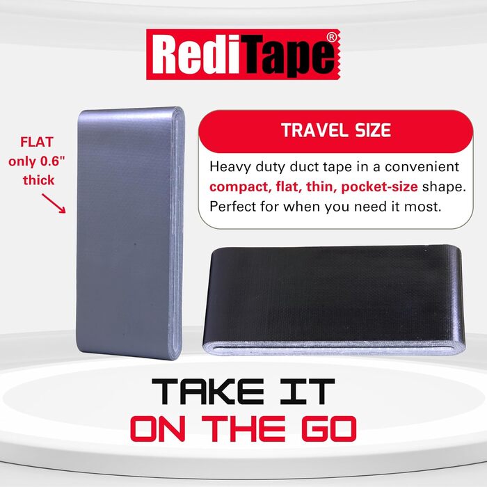 Клейка стрічка Tasche, 2 шт., упаковка 4,8 см x 5 метрів, плоска упаковка, 1,88 дюйма завширшки x 5 ярдів завдовжки x 0,55 дюйма завтовшки, сріблясто-чорна