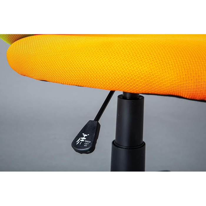 Стілець для столу - Дитячий офісний стілець - Дитячий обертовий стілець - Сітчастий чохол - Помаранчевий та зелений - Jessi Orange, Green