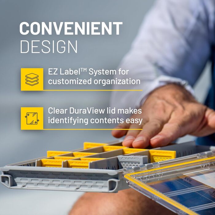 Коробка для риболовних снастей PLANO EDGE 3600, прозора/жовта, аксесуар для зберігання рибальських снастей, водонепроникний та стійкий до іржі контейнер для гачків, коробка для риболовних снастей 3600
