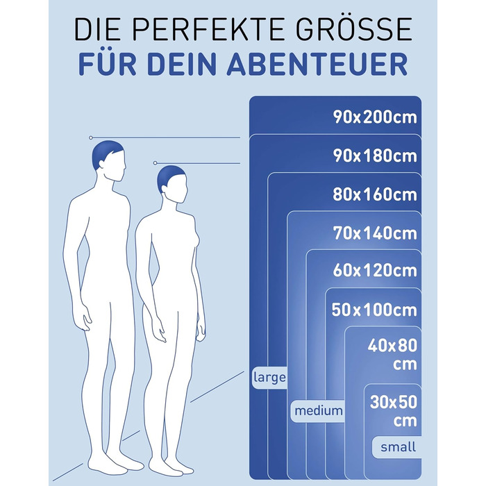 Рушники з мікрофібри Fit-Flip - компактні та легкі - швидковисихаючий рушник з мікрофібри - як дорожній рушник, спортивний рушник,