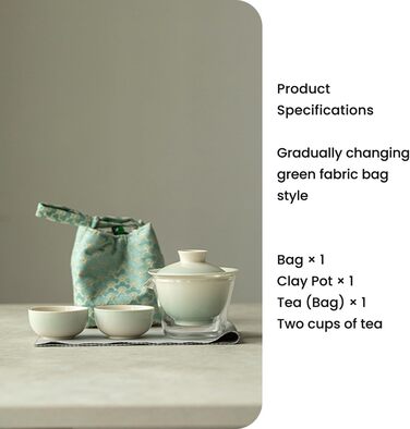 Розкішний набір для чаювання на природі ручна робота, стійкий до плям, портативний, з чашками, заварником та зручною сумкою для зберігання та пікніка