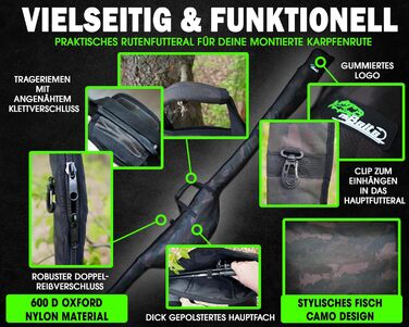 Чохол для вудки Angel-Berger Magic Baits, сумка для вудки з одним вудилищем, чохол для коропа, куртка з одним рукавом для вудки, сумка для вудки