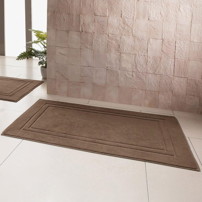 Килимок для ванної Erwin Mller Walk-Frottier Konstanz Cappuccino Розмір 70x120 см - особливо пухнастий, об&39ємний, м&39який під ногами, міцний та вбирає вологу, 100 бавовна Cappuccino 70 x 120 см (прямокутний)