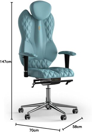 Ергономічне офісне крісло KULIK SYSTEM - Зручне та регульоване крісло з підтримкою спини та попереку Запатентований дизайн для зняття болю в спині та шиї Велика екошкіра - Sky Design Екошкіра - Design Sky