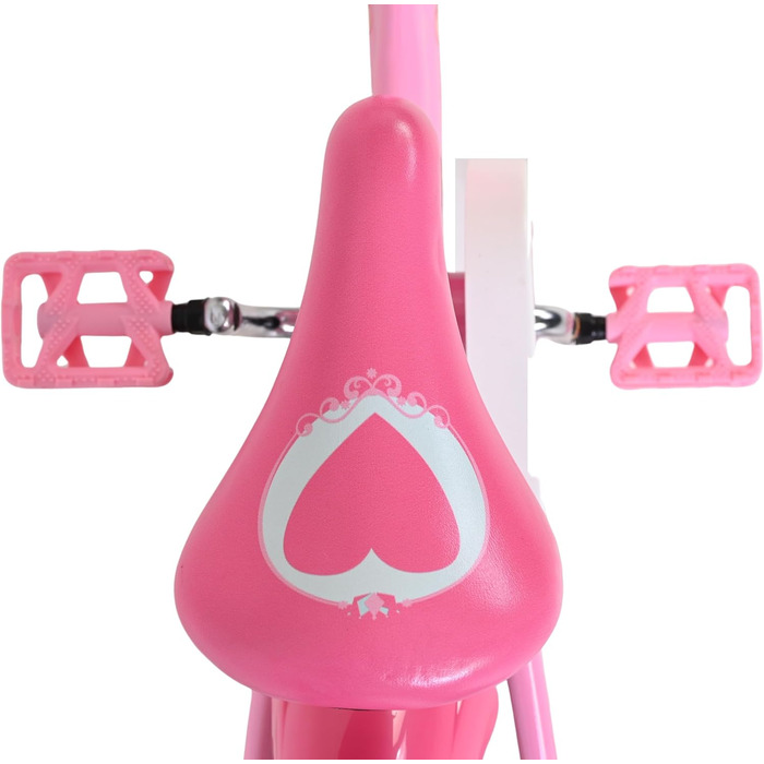 Дитячий велосипед Volare Disney Princess 12 дюймів рожевий з додатковими колесами та кошиком