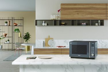 Окремо стояча мікрохвильова піч Розміри 46,8 см х 49 см х 32,5 см. Мікрохвильова піч 25 літрів з потужністю 800 Вт мікрохвильова піч і гриль 1300 Вт, сірий відтінок, мікрохвильова піч без плит., 259 SG