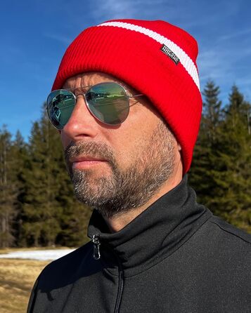 Шапка та балаклава PG Wear Troublemaker 2-в-1, червоно-білі смужки, один розмір