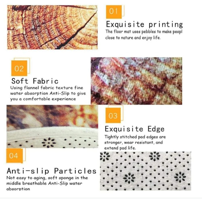 Килимки та килимки для ванної кімнати Blue Dolphin Комплект килимків для ванної з 3 предметів Чохол для унітазу та килимок, комплект для ванної кімнати, U-подібний килимок, килимок 45x75 см