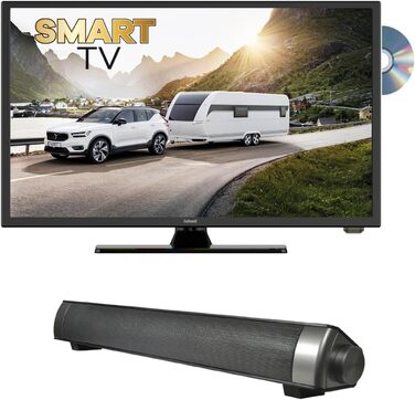 З DVD та Bluetooth DVB-S2/C/T2 для 12 В та 230 В WLAN, 1955 Soundbar LED Smart TV