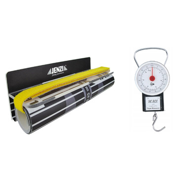 Набір рулеток XL для вимірювання риби (140x20 см) з фіксатором від Jenzi для риболовлі - висувна вимірювальна лінійка, рулетка для вимірювання луски риб&39яча луска