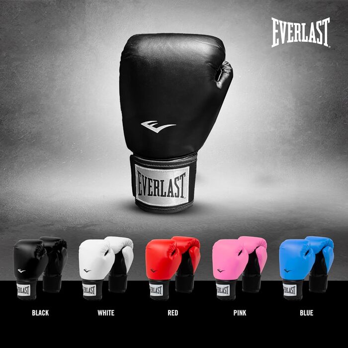 Боксерські рукавички Everlast Prostyle 2, боксерські рукавички для мішків, для роботи з рукавичками та фітнес-занять, система кріплення на липучці, шнур для захоплення, сітчаста долоня з половиною сітки та тришарова підкладка - автентичне спорядження Ever