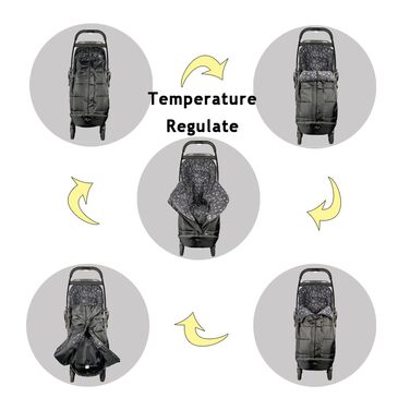 Муфта для ніг CozyMe, зимовий чохол для коляски для малюків, легке регулювання температури, люлька для немовляти, водонепроникна к