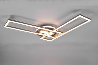 Стеля LED-світильник Reality Twister R67183107, матовий нікель, 30 Вт, з пультом, димером та зміною кольорів