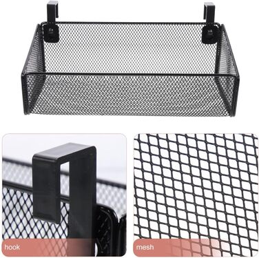 Металевий підвісний кошик для зберігання біля ліжка, міцний кошик для зберігання з гачками, економія місця для дому, школи та гуртожитку