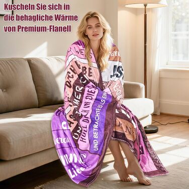 Подарунок для мами, ультрам&39яка фланелева ковдра 150200 см з друкованими благословеннями, м&39яка ковдра як подарунок на Різдво, день народження або День матері