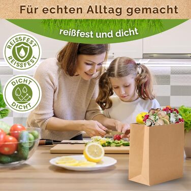 Преміальні пакети для органічних відходів об&39ємом 20 л - 50 упаковок надзвичайно стійких до розривів та вологи паперових пакетів для кухні, контейнерів для органічних відходів та контейнерів для органічних відходів Паперові пакети без пластику, екологіч