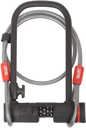 Велосипедний замок Zfal Uni K-traz U13 Code Cable, чорний кодовий замок для велосипеда