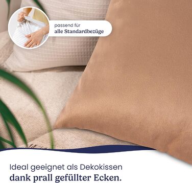 Подушка Gentle North (розміром 40x60 см) - Набір з 2 подушок для ліжка та як декоративні подушки - На блискавці для наповнення - Д