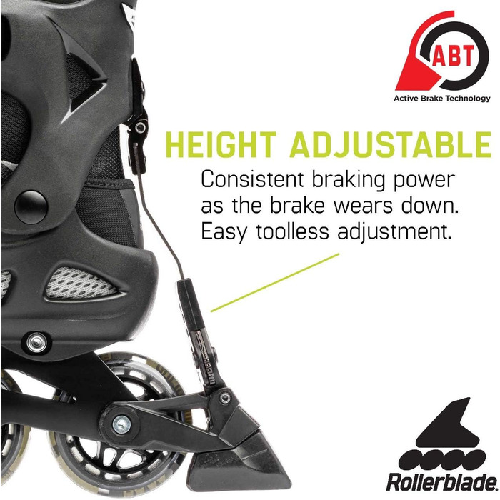 Роликові ковзани Macroblade 80 ABT чоловічі для фітнесу, сріблясті/неоново-жовті, Performance Inline Skates 13 SILVER/ NEON YELLOW