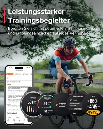 Спортивний годинник SUUNTO Race - смарт-годинник для активного відпочинку на природі, яскравий AMOLED-дисплей 1,43 дюйма із сапфіровим склом, зручне керування заводною головкою та кнопками, точний двочастотний GPS, тривалий час роботи від батареї, водонеп