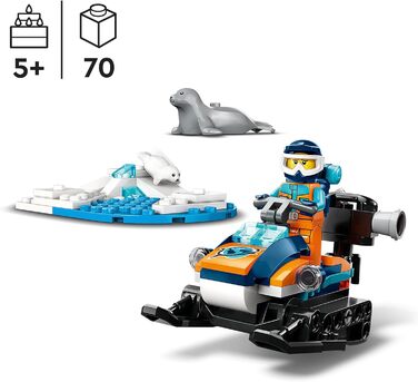 Конструктор LEGO City 60376, Арктичний снігохід, 70 деталей