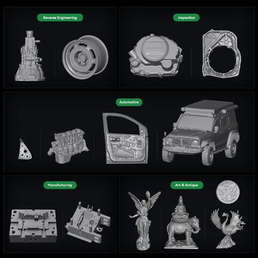 Сканер Creality Raptor X, бездротове сканування, 0,02 мм0,06 мм/м, 60 кадрів/с, 34-лінійний крос-лазер, 7-лінійний паралельний лаз