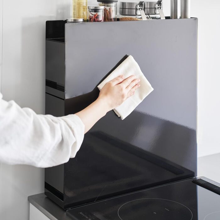 Рівнева висувна підставка для приправ, чорна, сталь/поліпропілен, 12,5 x 5093 x 52,5 см, чорний колір, 4335 TOWER 2-